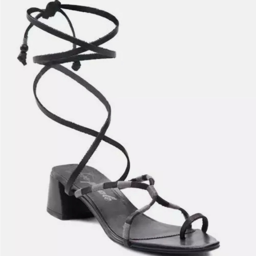 Free People Black Hermosa Strappy Sandals